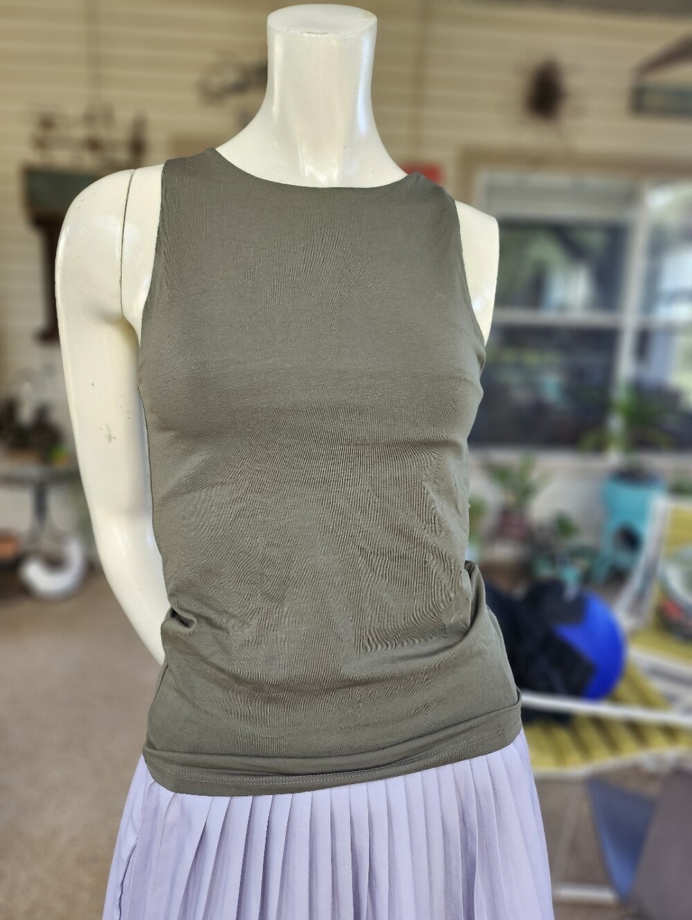 New W Tag Pineapple Jeans Shop Stretch Tank Top Size M